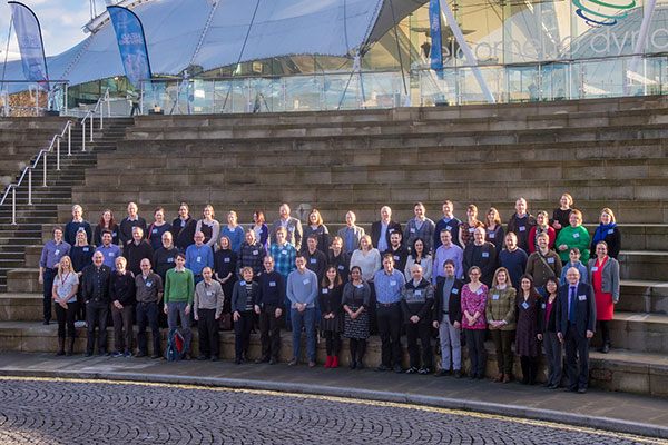 Lyell Research Connect participants at Dynamic Earth, Edinburgh